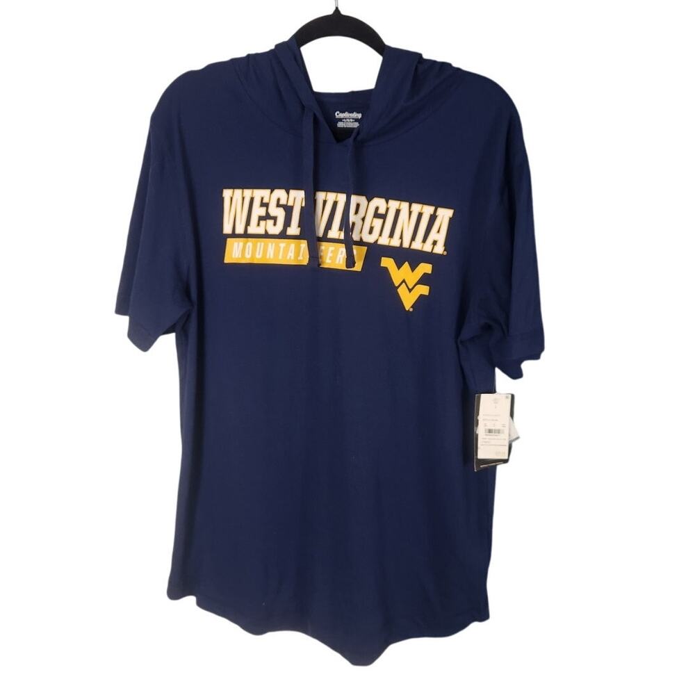 WVU hooded short sleeve NWT men's large